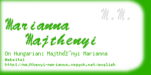 marianna majthenyi business card